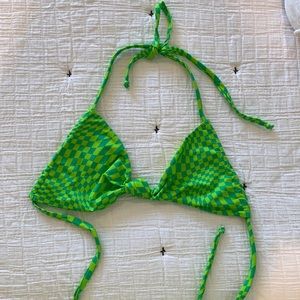 Frankie’s bikinis Morrison print bikini top